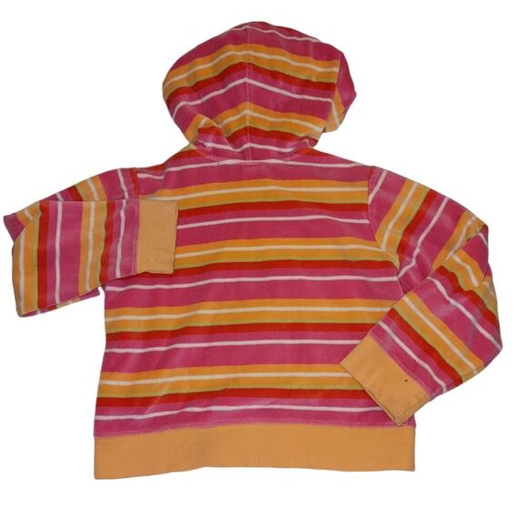 Gymboree Y2K kids‎ Pink and orange velour striped jacket size 8🌈 - Picture 3 of 6